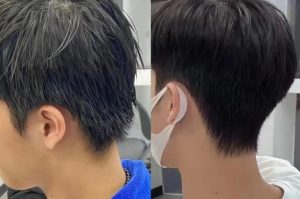 鬢角壓貼燙